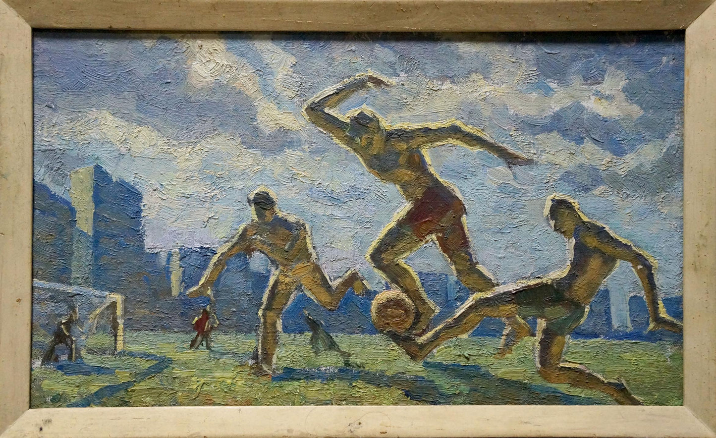 Oil painting Footballers