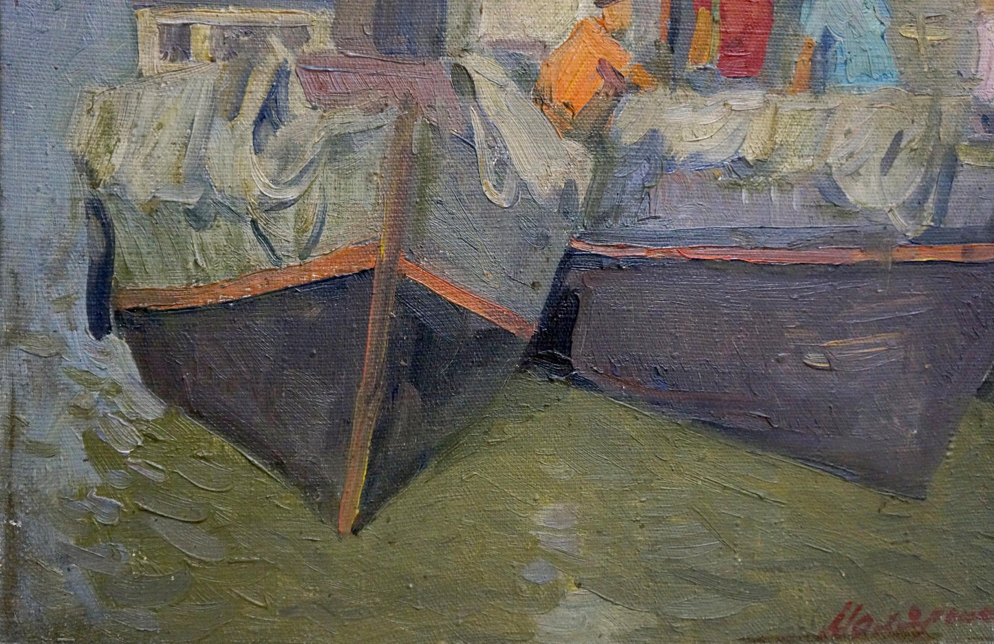 Oil painting Preparing for sailing Malyarenko Igor Alekseevich