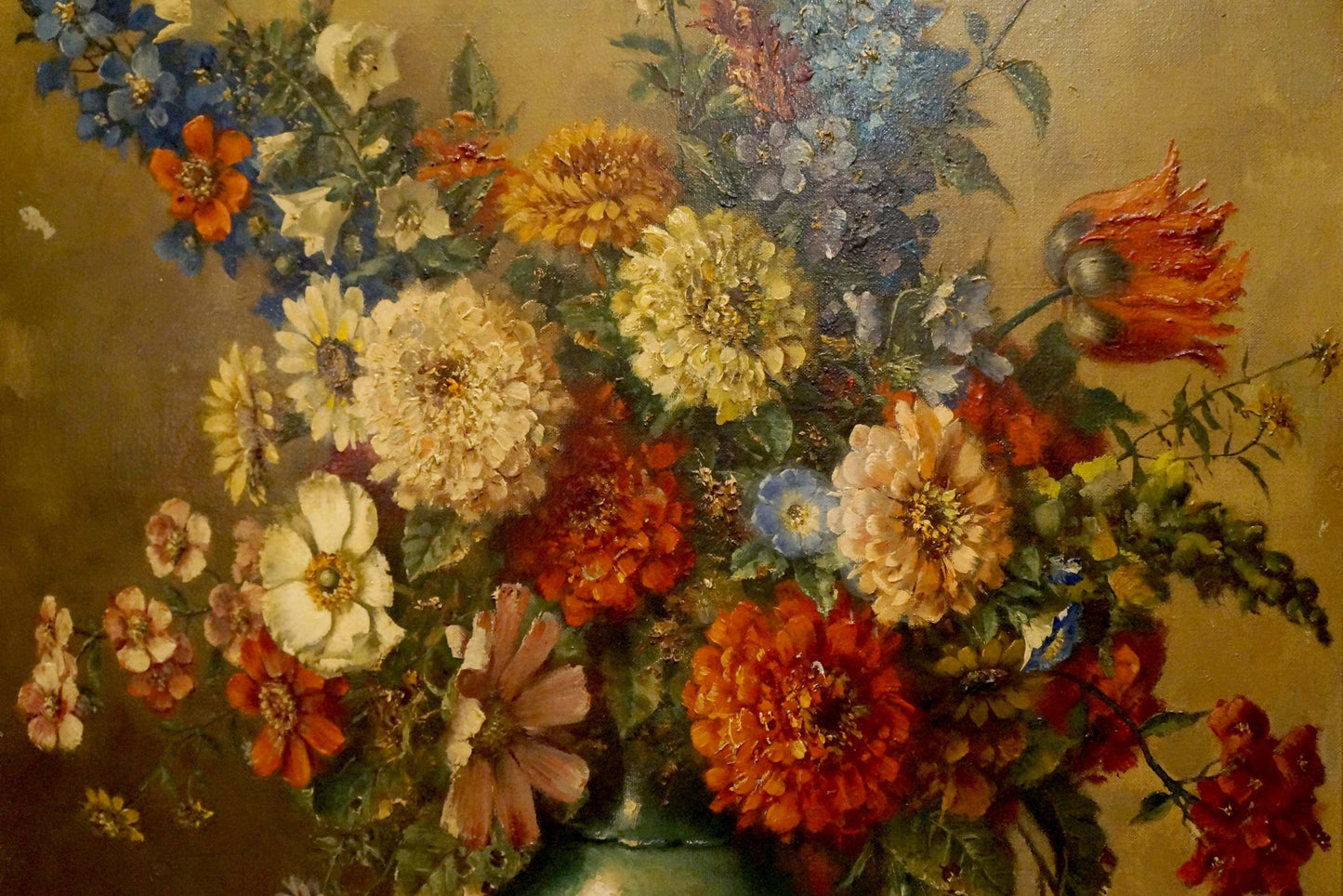 Oil painting Autumn flowers