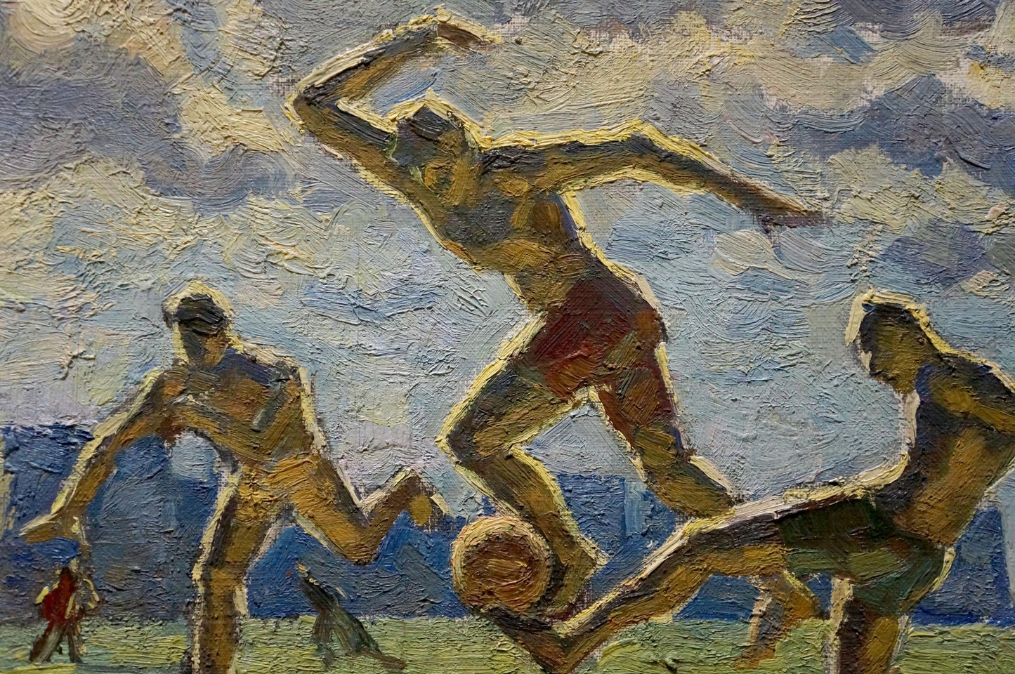 Oil painting Footballers