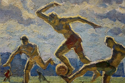 Oil painting Footballers