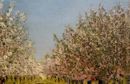 Oil painting Trees are blooming Nevkritiy Denis Nikiforovich