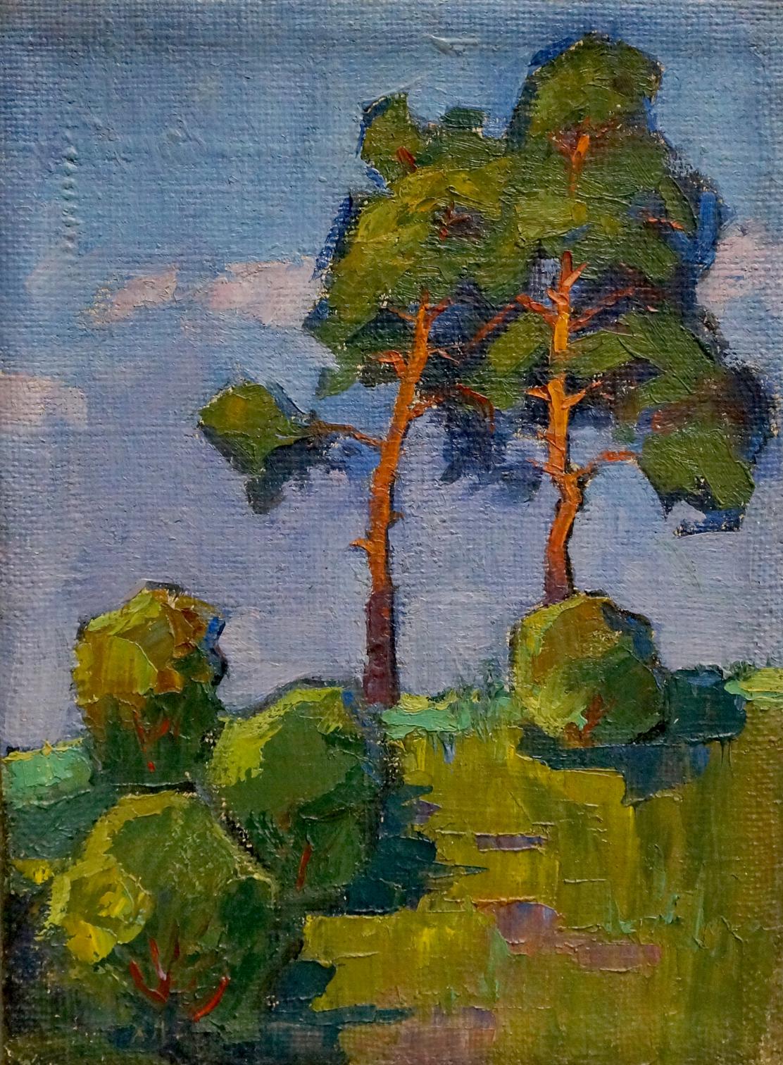 Oil painting Landscape of trees Homko Alexander