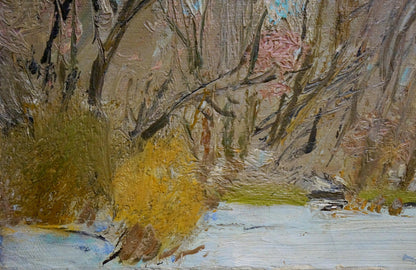 Oil painting End of winter Zaretsky Victor Ivanovich