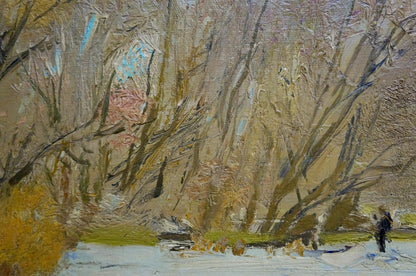 Oil painting End of winter Zaretsky Victor Ivanovich