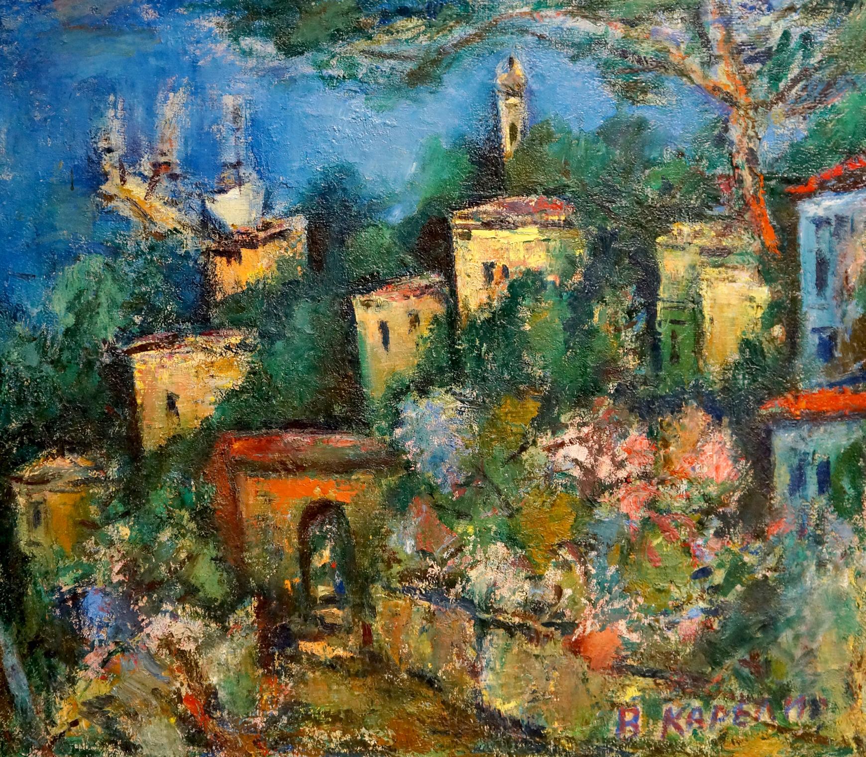 Abstract Oil painting City Karelin Vyacheslav Dmitrievich