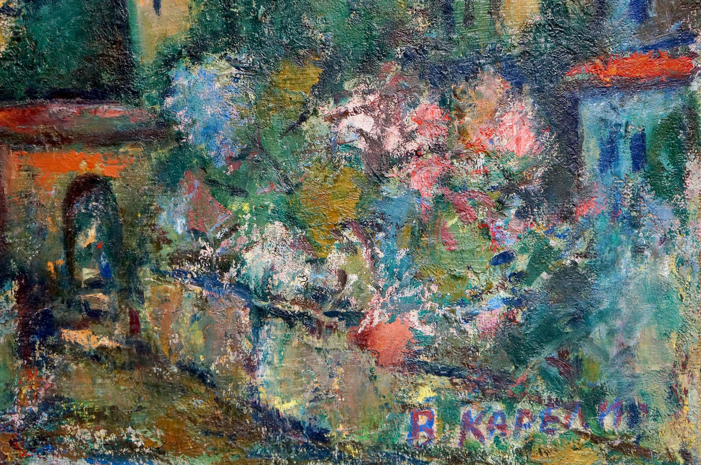 Abstract Oil painting City Karelin Vyacheslav Dmitrievich