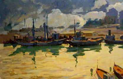 Oil painting South bay Afanasiev Mikhail Andreevich