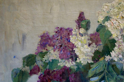 Emerging Beauty: Alexander Haskelevich Kerzhner's Lilac Bud in Oil