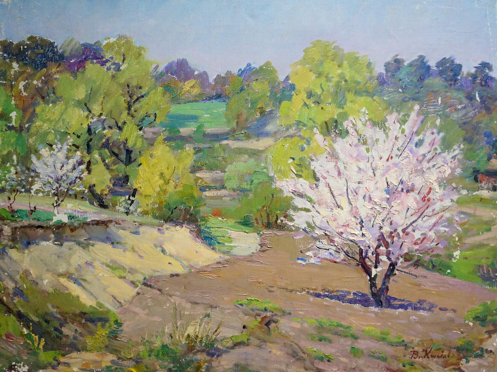 Oil painting In the garden Kisel Ivan Gordeevich