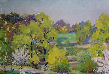 Oil painting In the garden Kisel Ivan Gordeevich