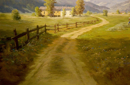 Oil painting Estate road Thomas J.H.
