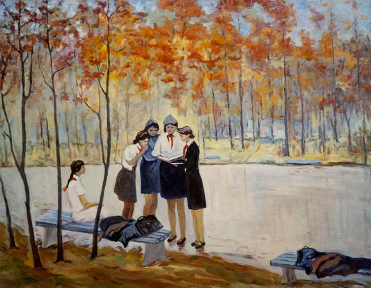 Oil painting In the park