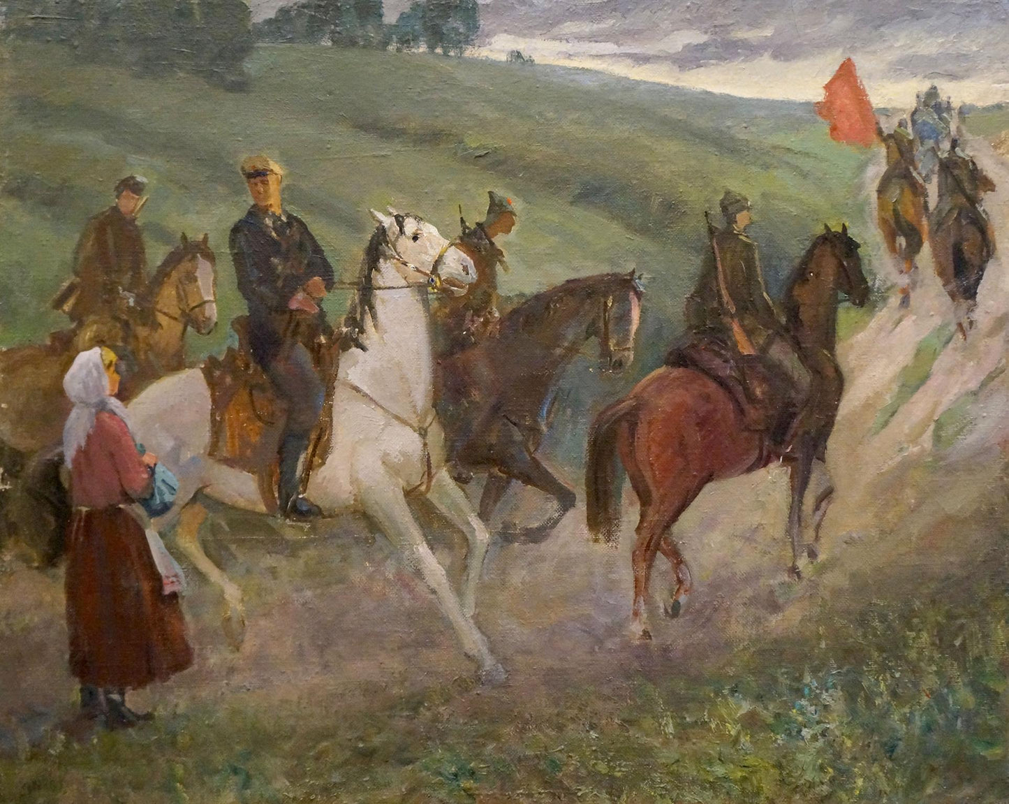 Oil painting The soldiers Sharapenko V. A.