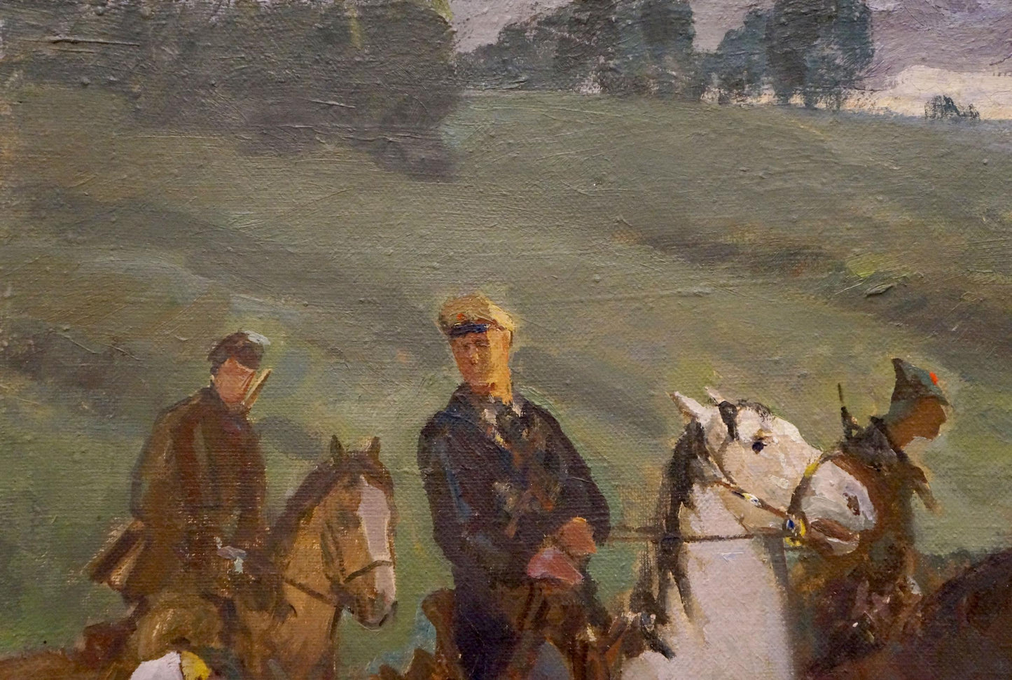 Oil painting The soldiers Sharapenko V. A.