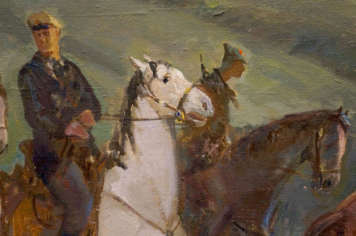 Oil painting The soldiers Sharapenko V. A.