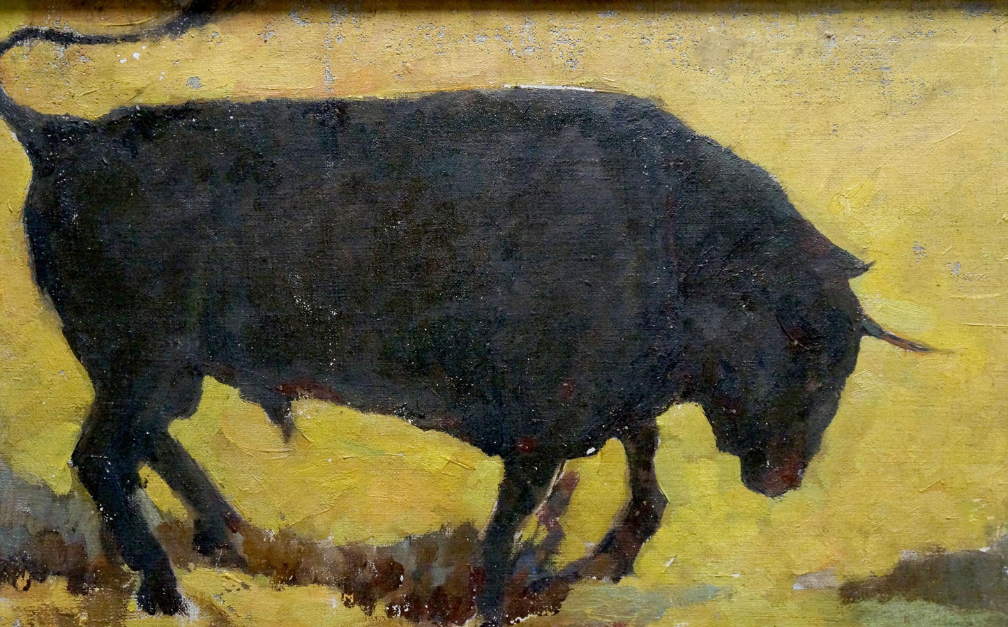 Oil painting Red and bull