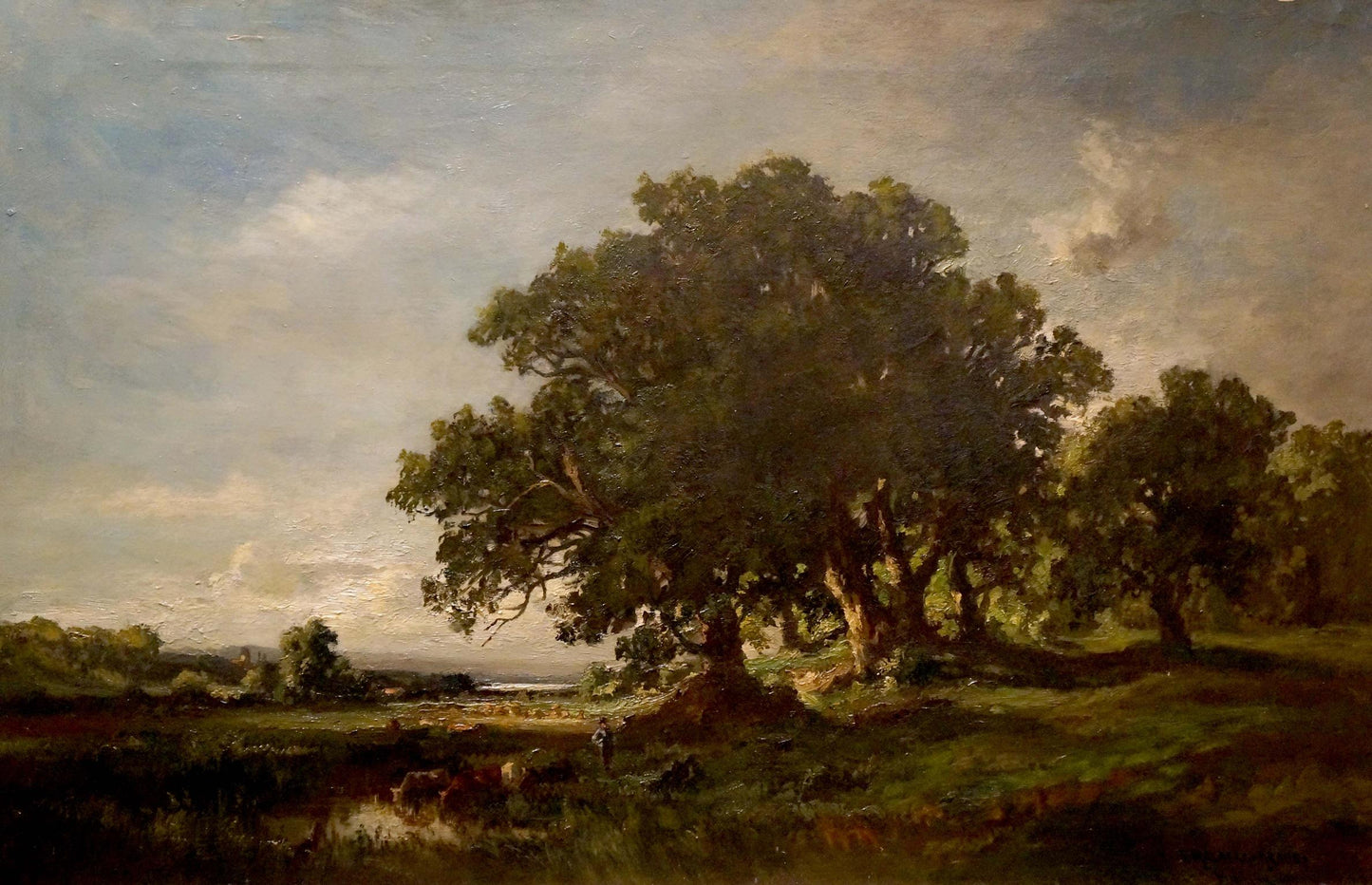 Oil painting Forest landscape Fritz Halberg-Krauss