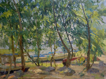 Oil painting A park Latunov Grigory Antonovich