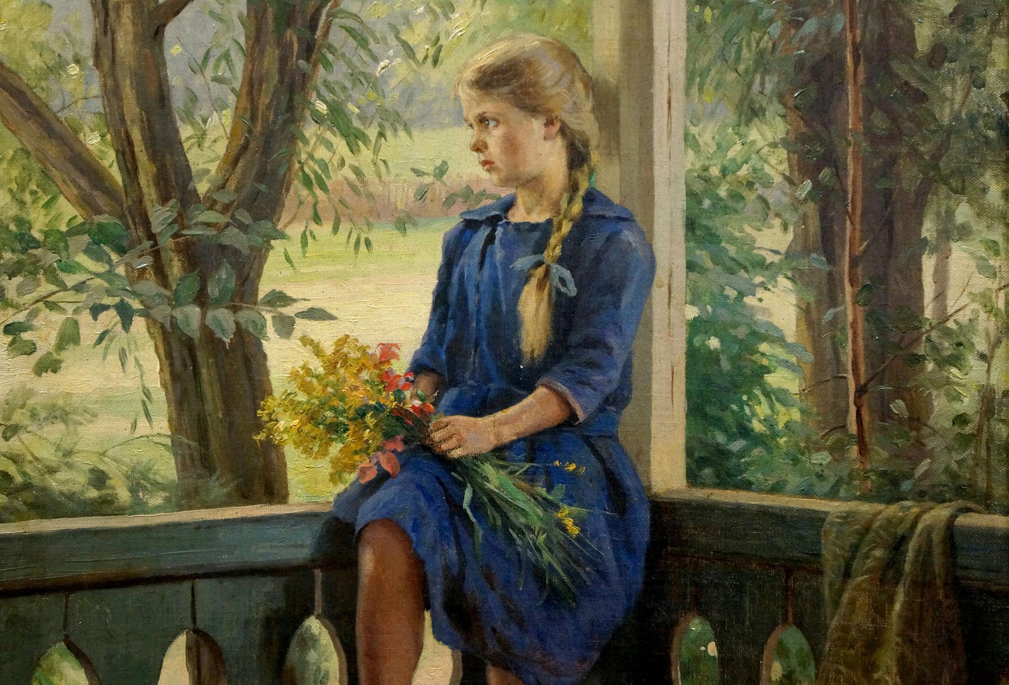 Oil painting Daughter's portrait Laktionov Alexander Ivanovich
