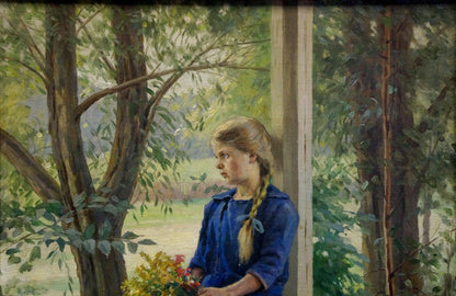Oil painting Daughter's portrait Laktionov Alexander Ivanovich