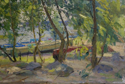 Oil painting A park Latunov Grigory Antonovich