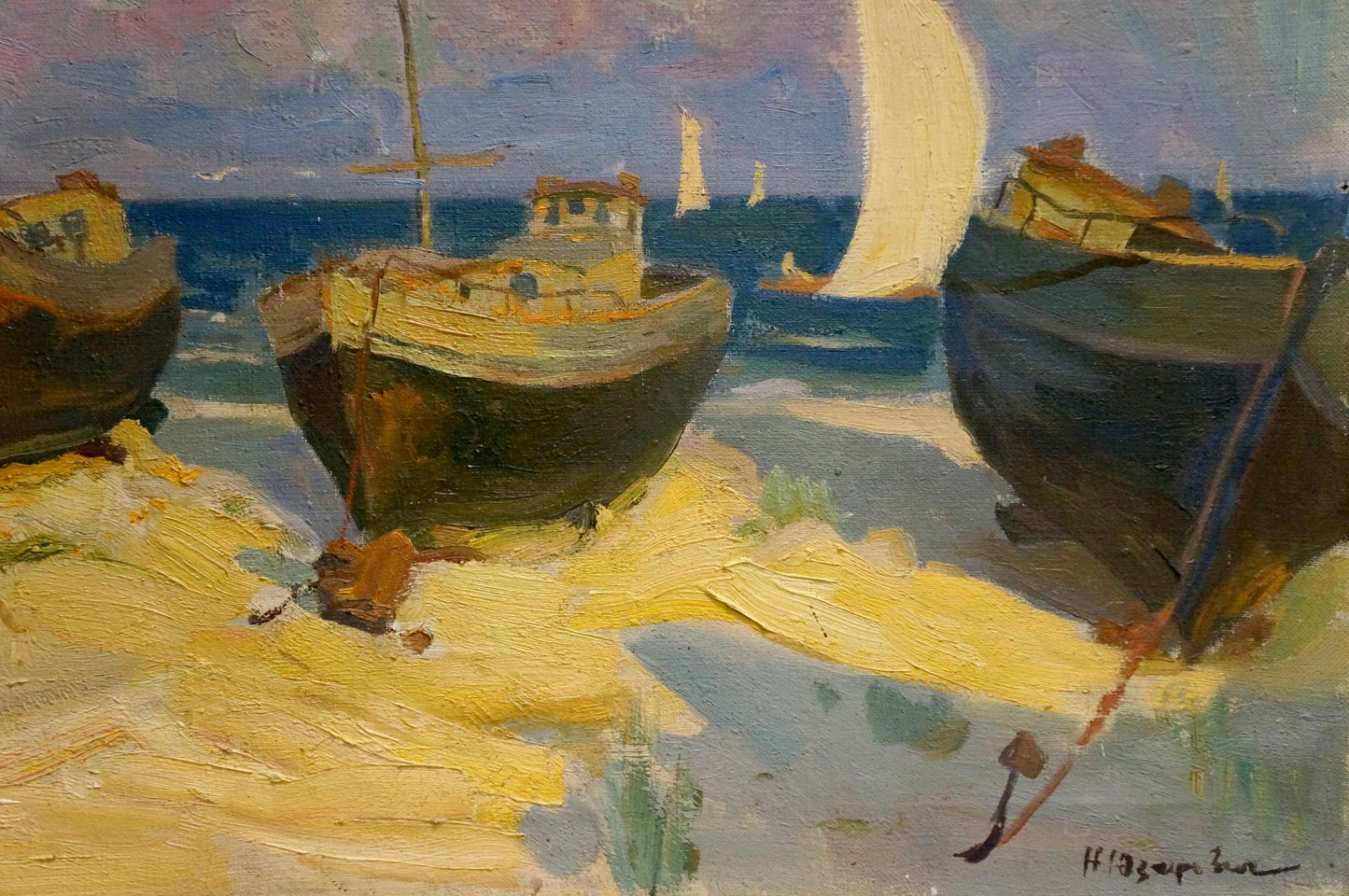 Oil painting Evening at sea Natalya Vladimirovna Yuzefovich