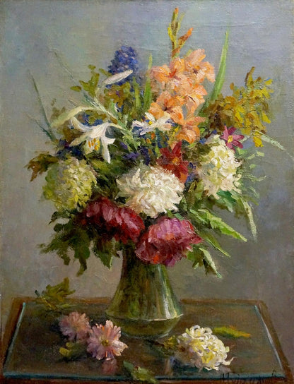 Oil painting Flowers Barsamov Nikolay Stepanovich