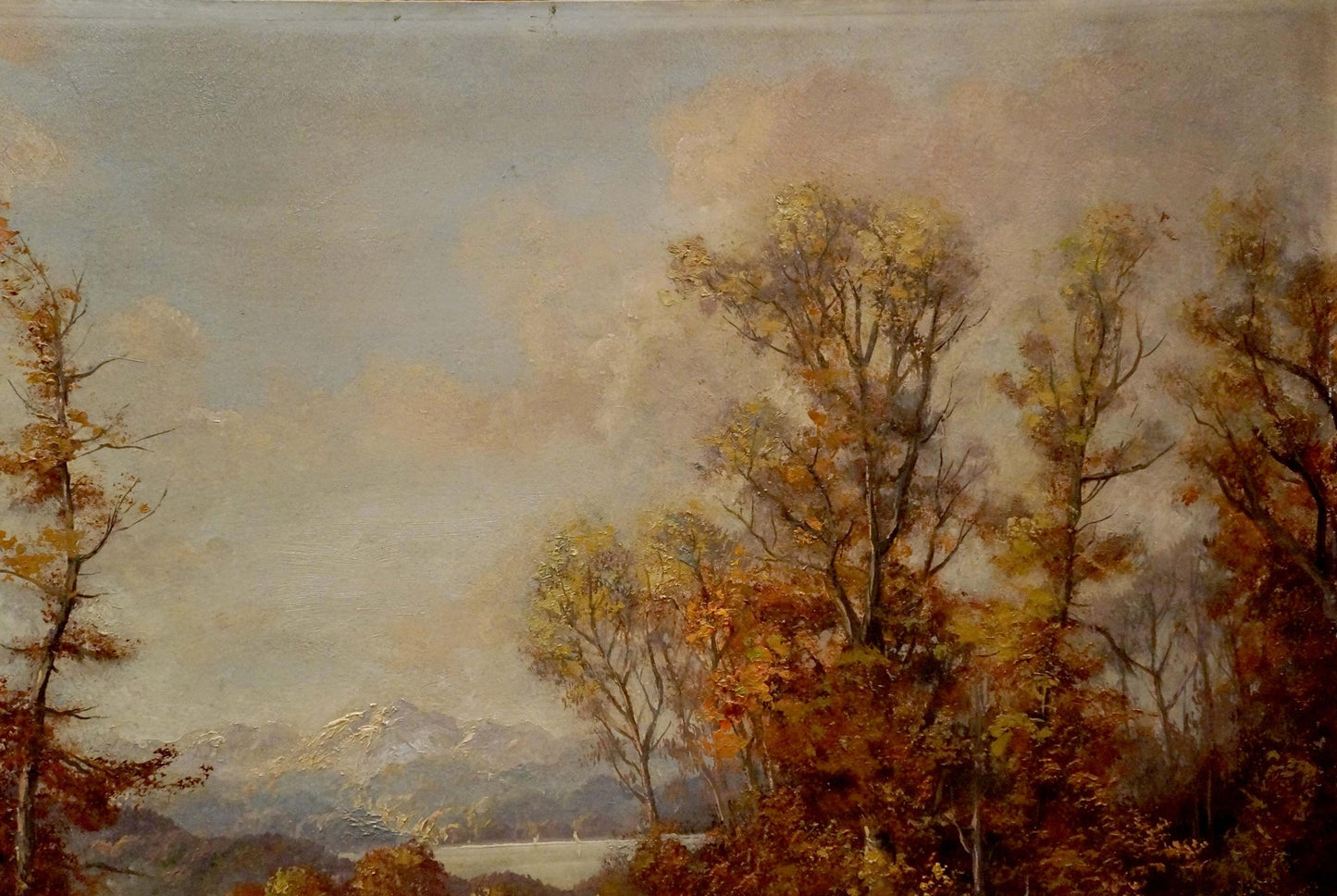 Oil painting Fall Foliage in the Mountains European artist