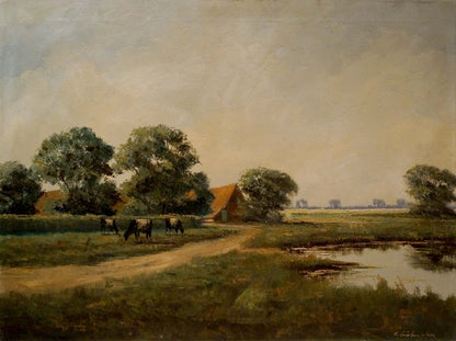 Oil painting Pasture