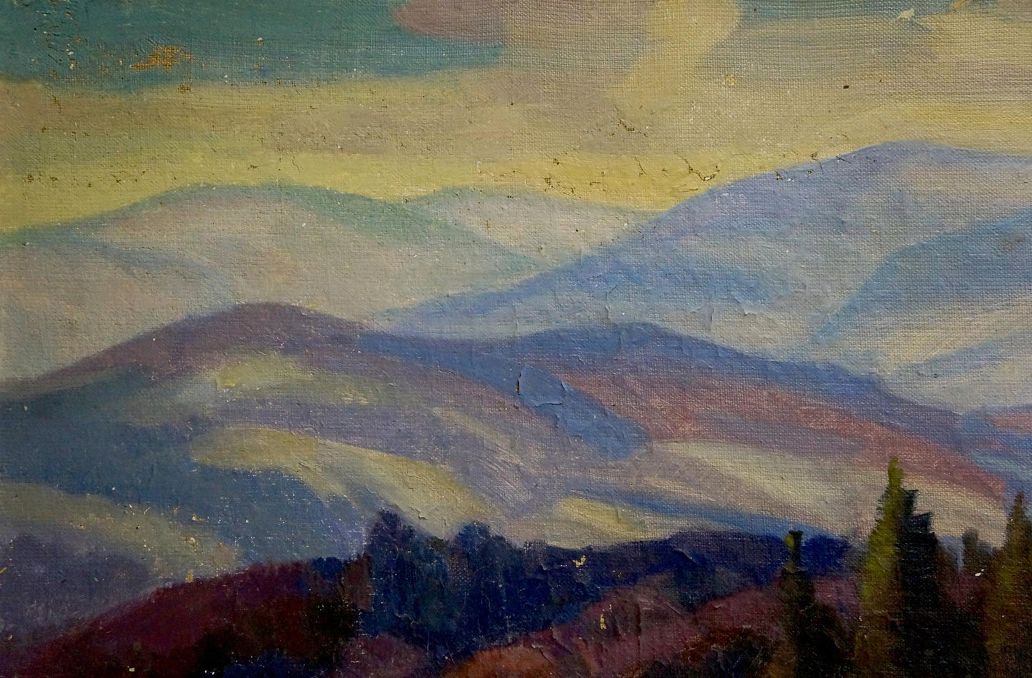Oil painting Mountain landscape Joseph Mikhailovich Babynets