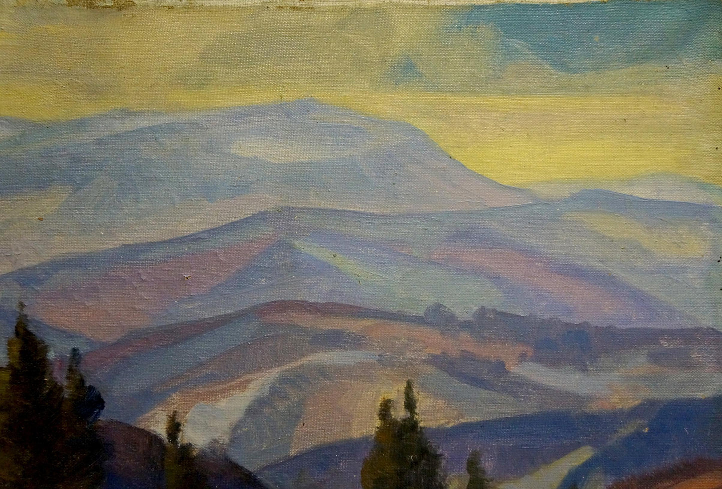 Oil painting Mountain landscape Joseph Mikhailovich Babynets