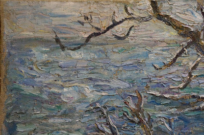 Oil painting Sea in winter Sorokina Natalia Tikhonovna