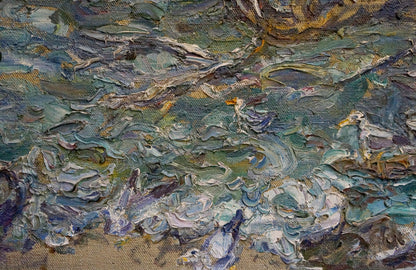 Oil painting Sea in winter Sorokina Natalia Tikhonovna