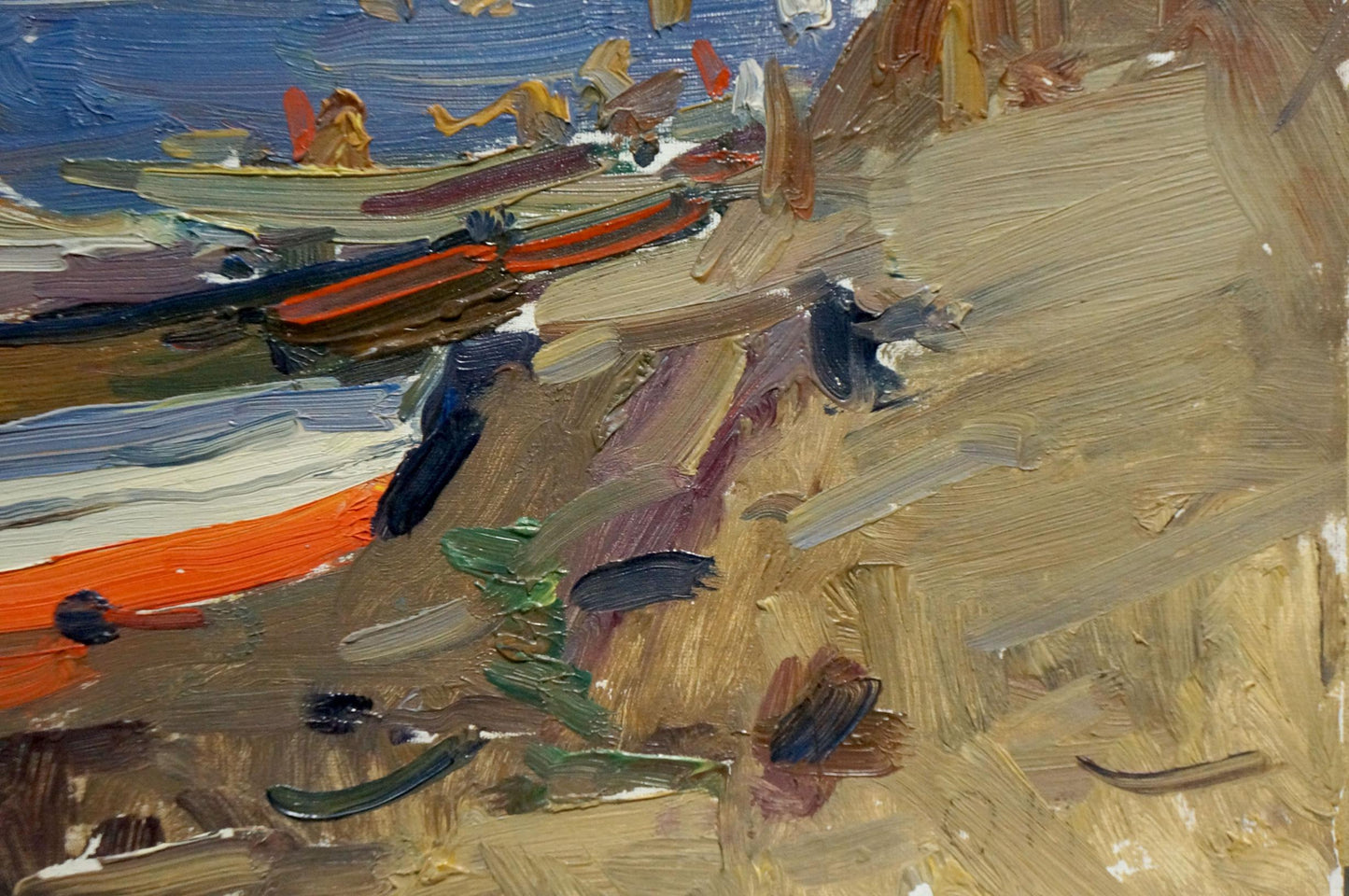 Oil painting Boat dock Maksimenko Alexander Grigorievich