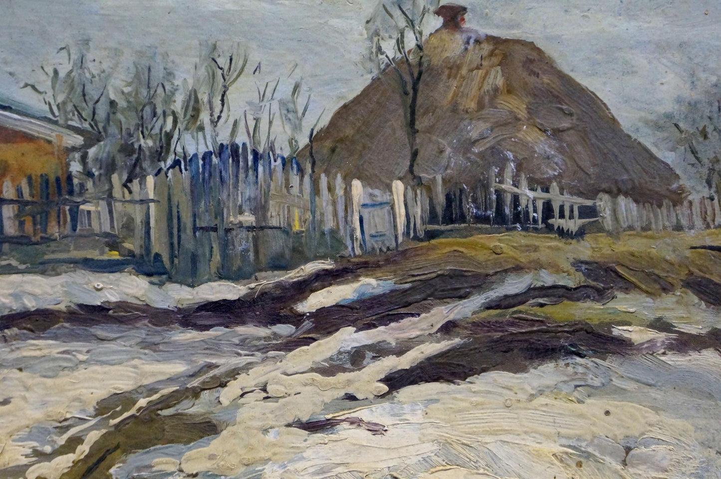 Oil painting Winter day