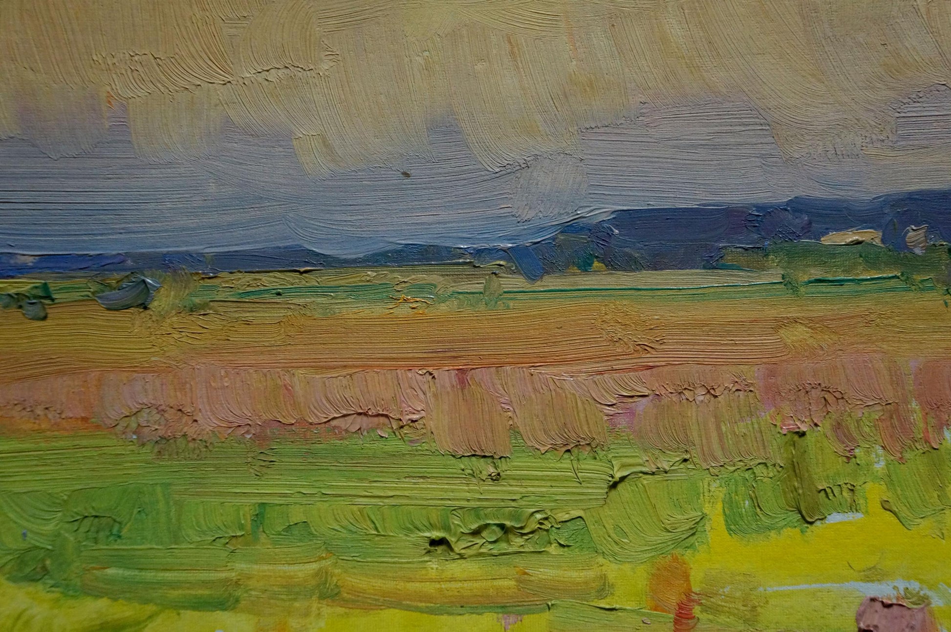 Field Landscape by Leonty Filippovich Koshtelyanchuk, oil on canvas