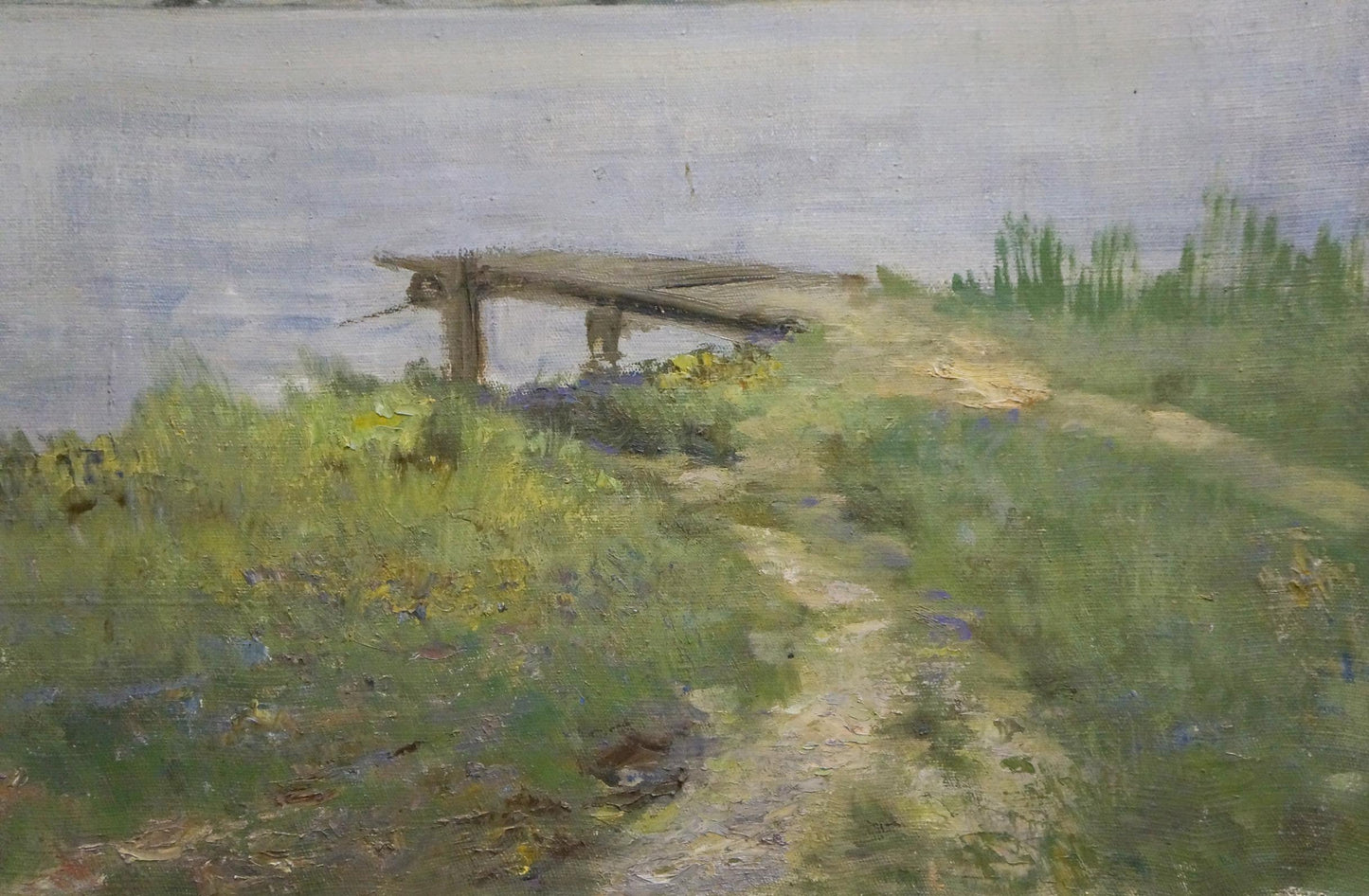 Oil painting Path to the river