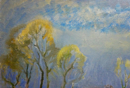 Oil painting Blue day Mynka Alexander Fedorovich