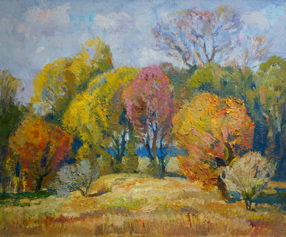 Oil painting Autumn colors Mynka Alexander Fedorovich