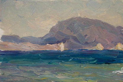 Oil painting Seascape on a hot day Arkady Strelov