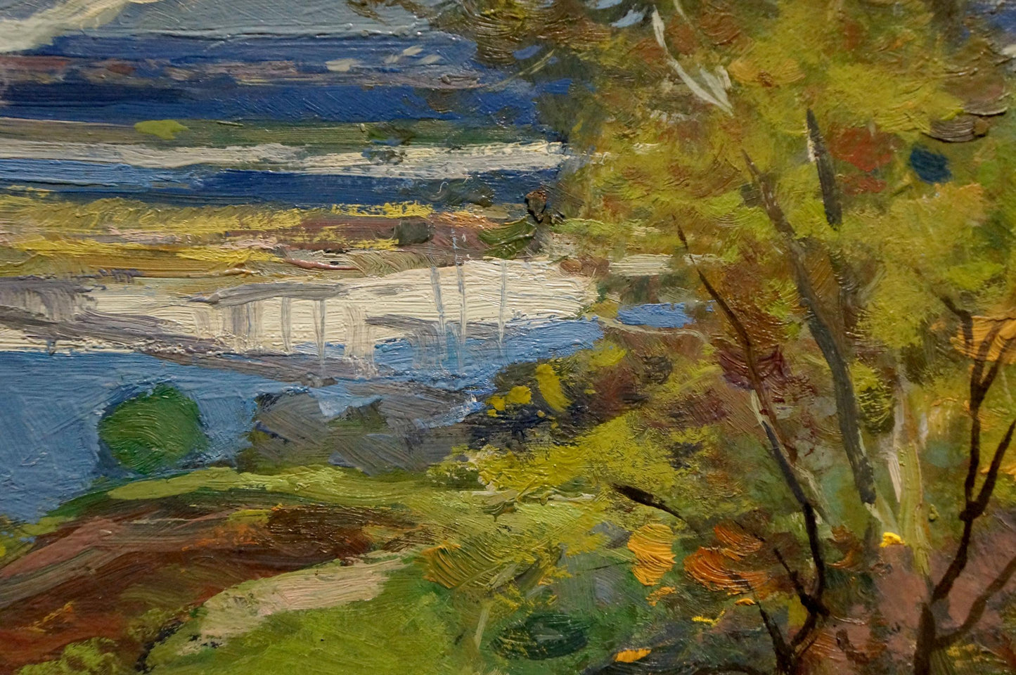 Oil painting Dnieper embankment Buryachok Nikolay Ivanovich