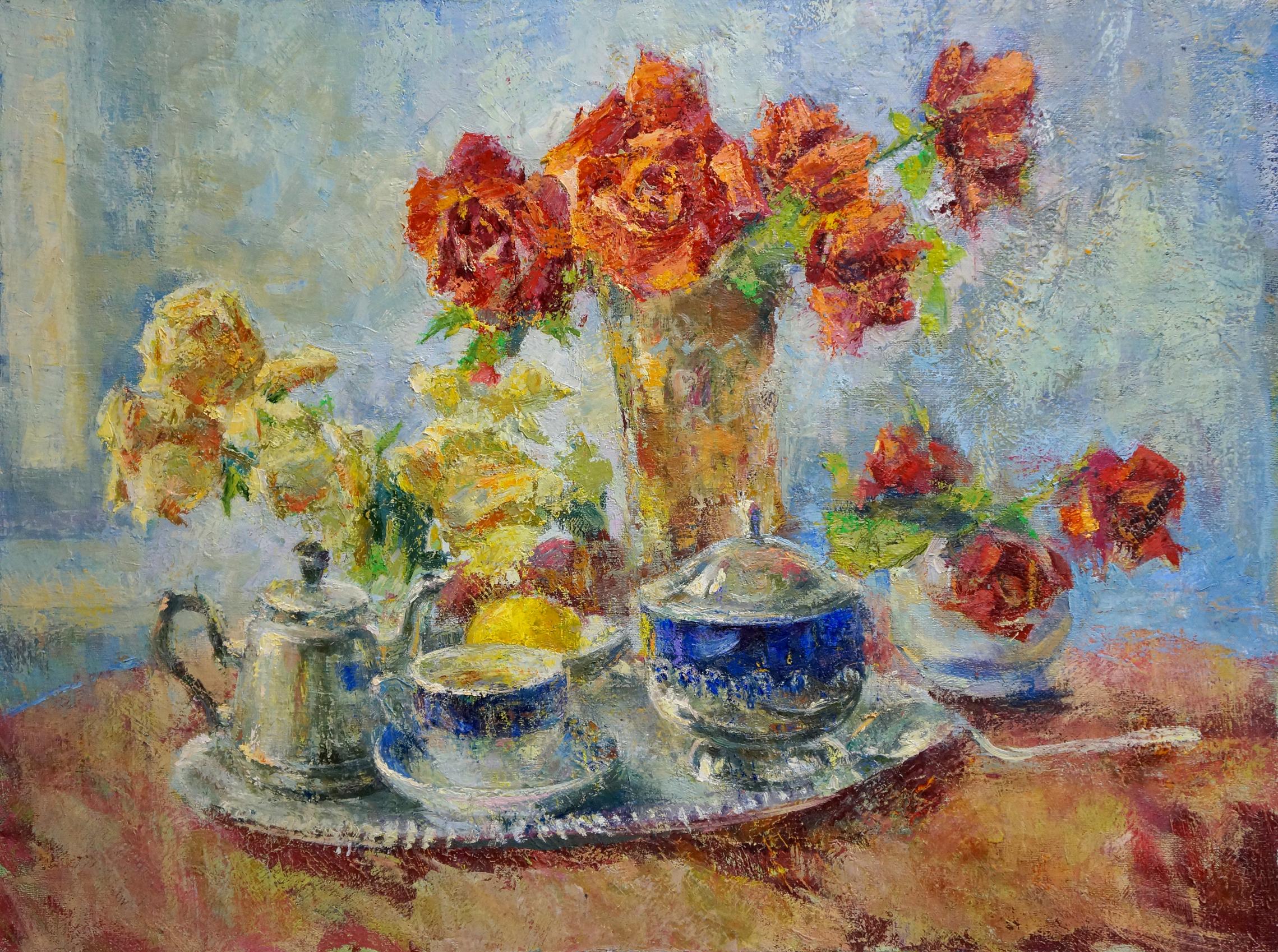 Oil painting Flowers Dragomirova Nina Stepanovna