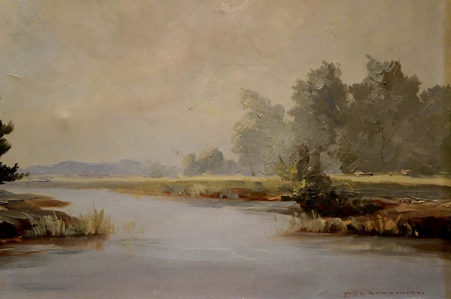 Oil painting Quiet calm day