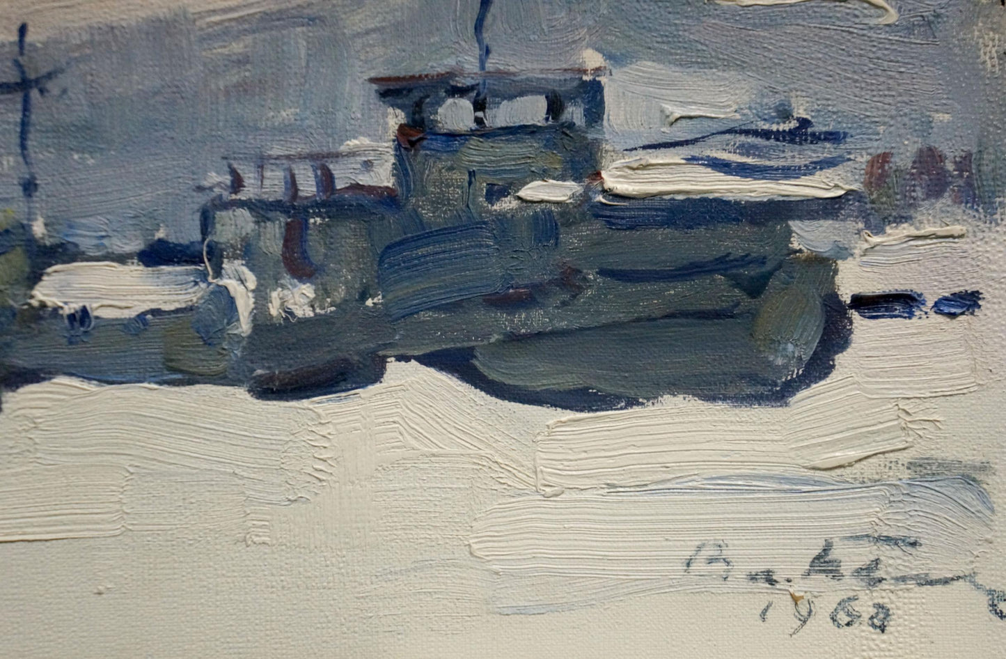 Oil painting In the port Belyak Vladimir Iosifovich