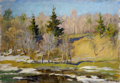 Oil painting End of winter Alexander Mynka