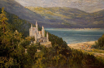 Oil painting Castle landscape
