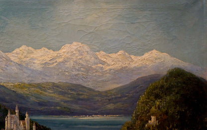 Oil painting Castle landscape