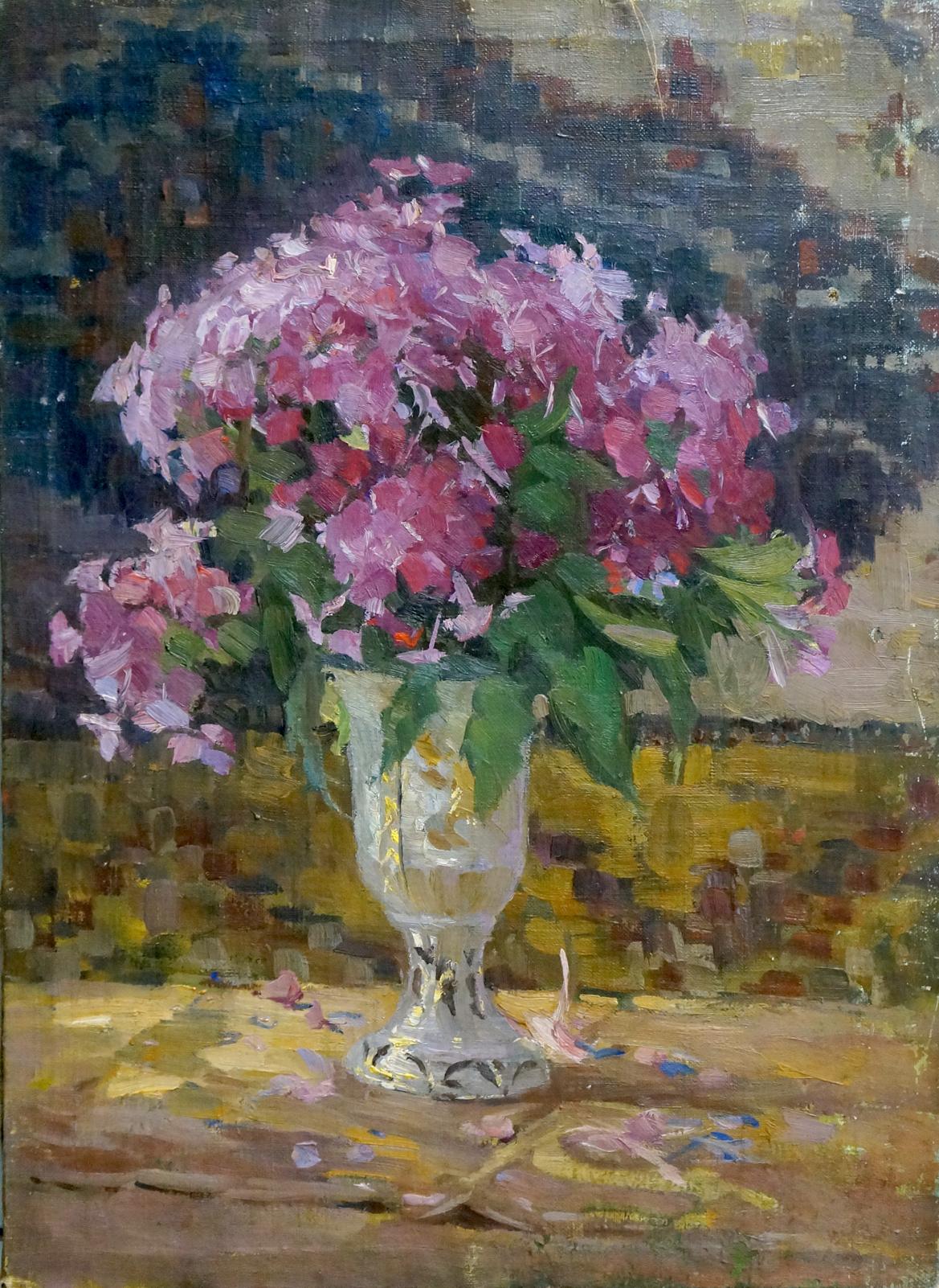 Oil painting Flowers in a vase