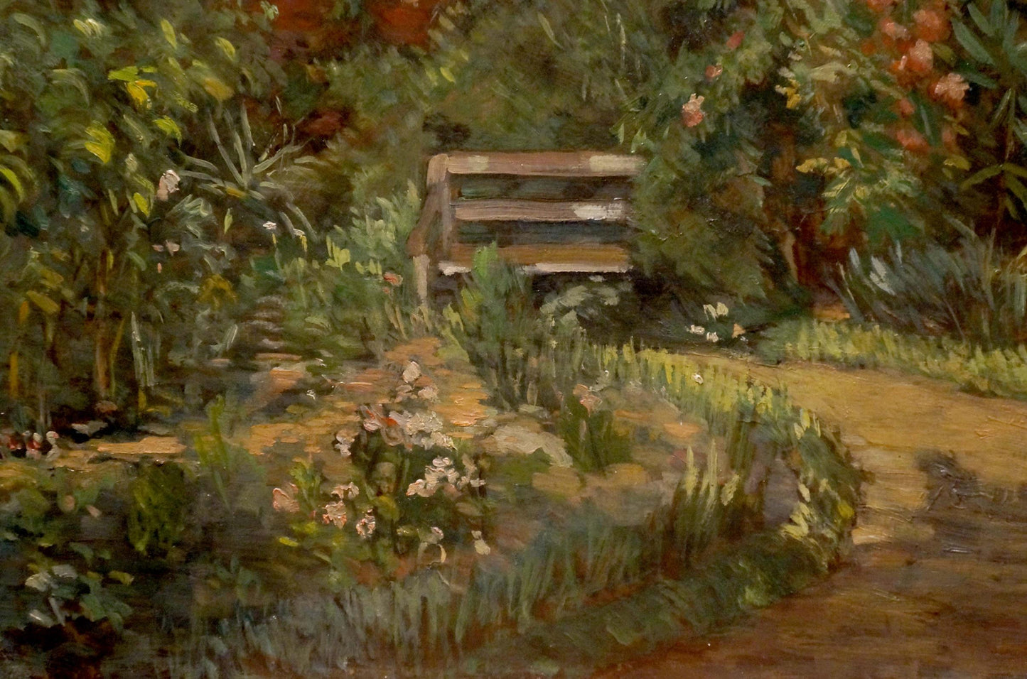 Oil painting Garden blooms Miron Duda